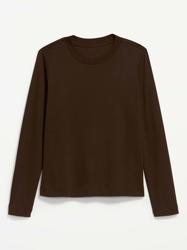 Image 4 of 8, Heavyweight Long-Sleeve Crew-Neck T-Shirt