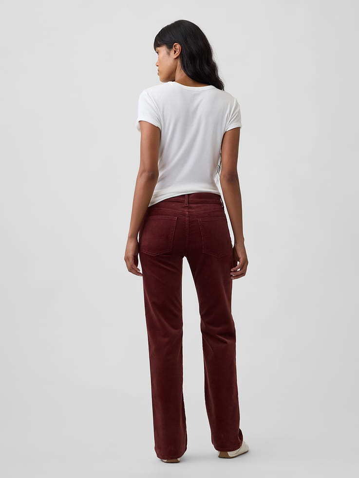 Image 4 of 7, Mid Rise Boot Corduroy Pants