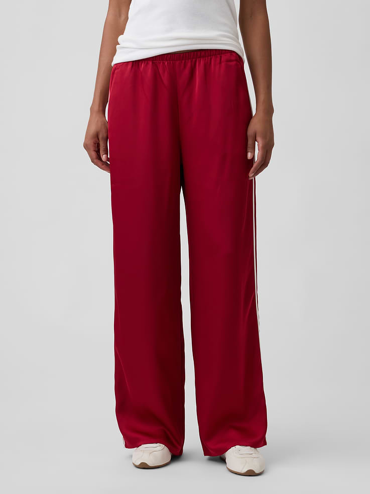 Image number 2 showing, Satin Pull-On Track-Stripe Pants