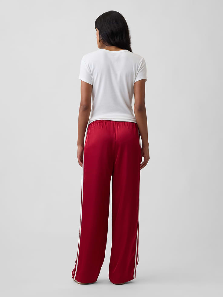 Image number 4 showing, Satin Pull-On Track-Stripe Pants