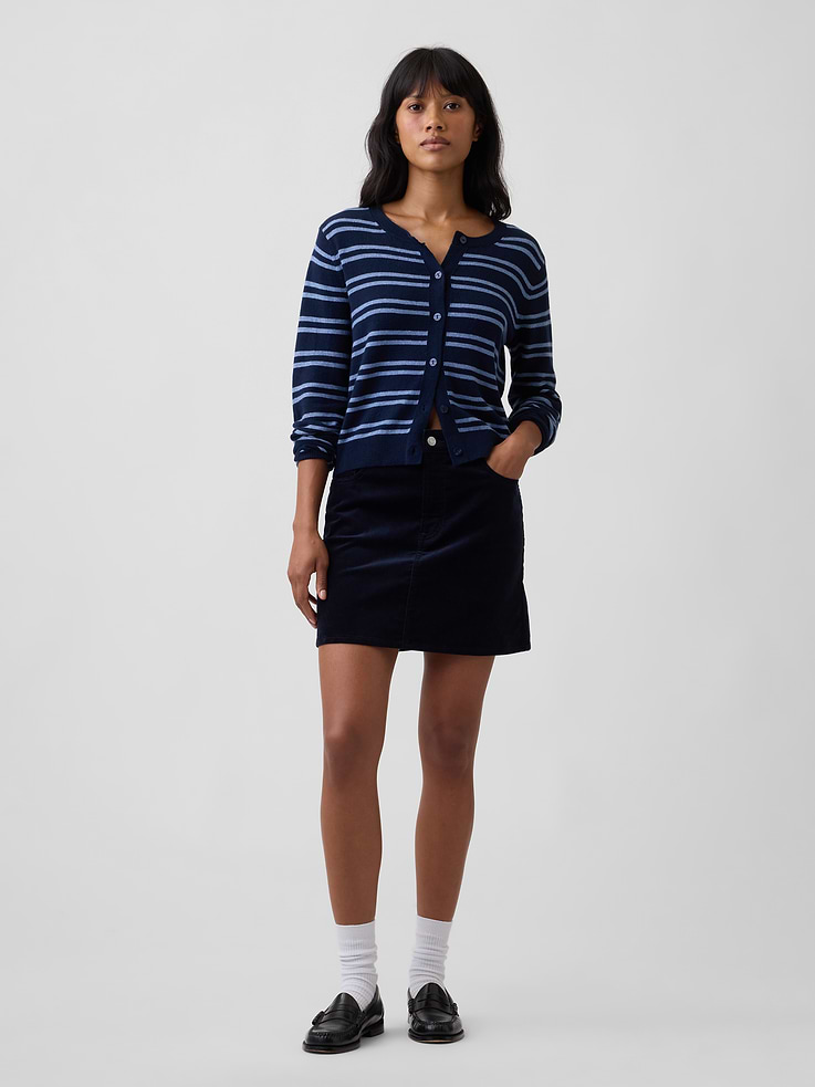 Image 3 of 5, CashSoft Cropped Crewneck Cardigan