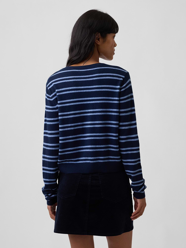 Image 2 of 5, CashSoft Cropped Crewneck Cardigan