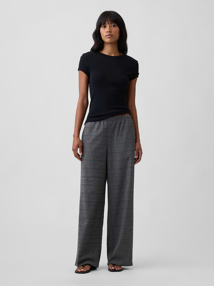 Image 1 of 7, This product is made with/contains 64% recycled polyester. Compared to virgin materials, using recycled materials helps reduce resource use and waste., Smooth weave., Elasticized waist., On-seam pockets., Select styles have allover plaid., Product #1179367