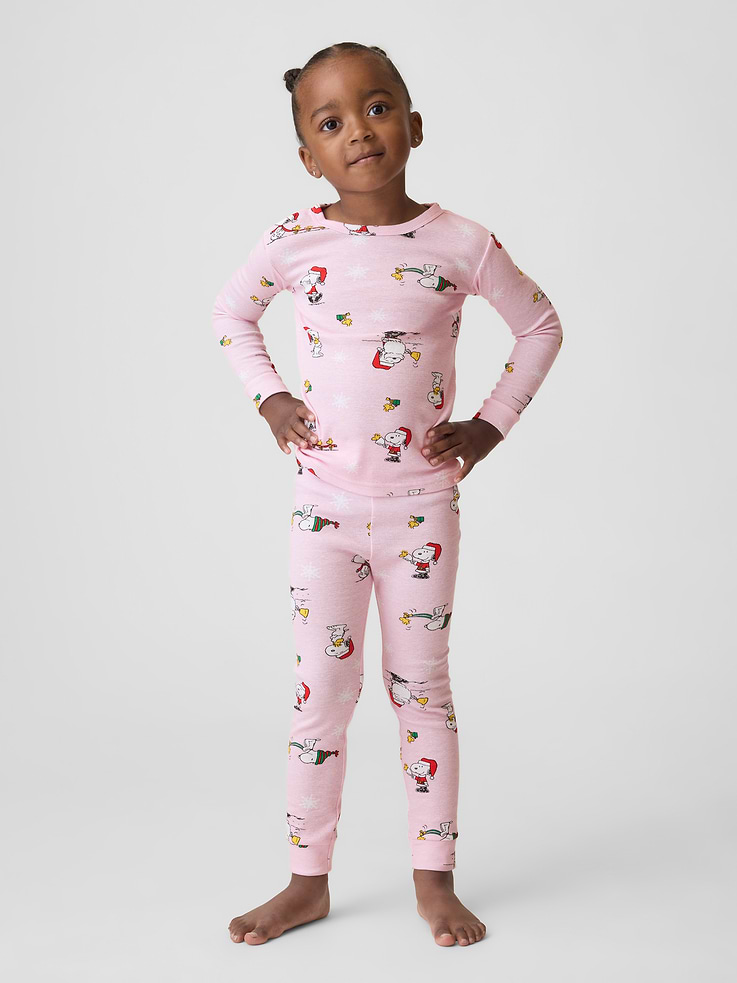 Image 1 of 4, Soft cotton knit., Long sleeves with banded cuffs., Crewneck., Elasticized waist., Banded cuffs., Allover print., Product #1178736