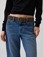 L'image numéro 2 présente Ceinture en suède à boucle à double ardillon