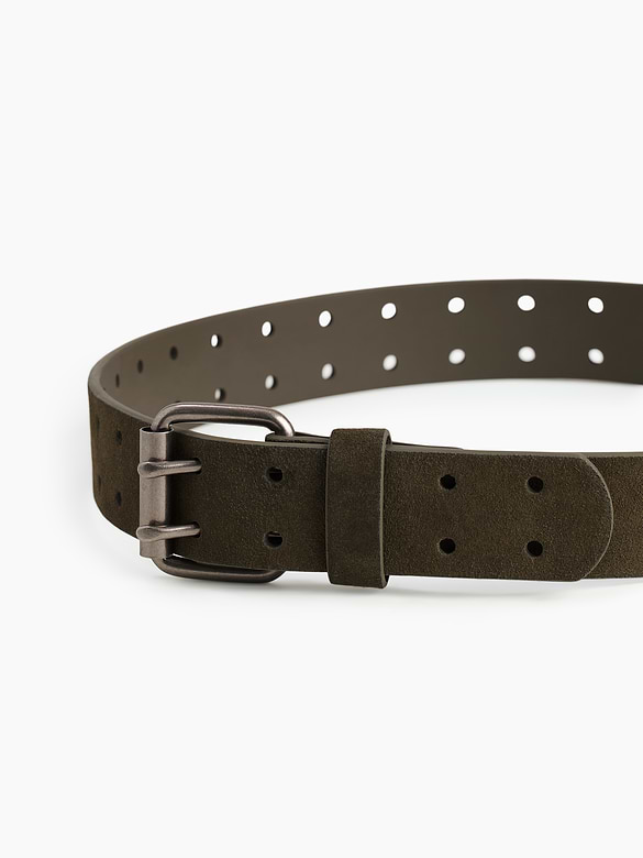 Suede Double-Prong Belt