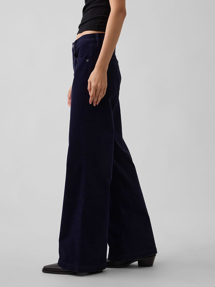 Image number 3 showing, High Rise Corduroy Stride Wide-Leg Pants