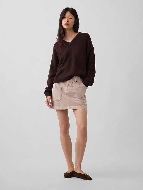 CashSoft Oversized V-Neck Sweater