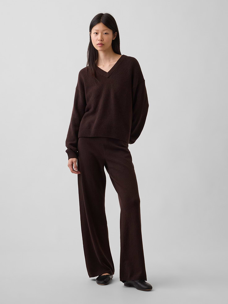 Image number 4 showing, CashSoft Oversized V-Neck Sweater