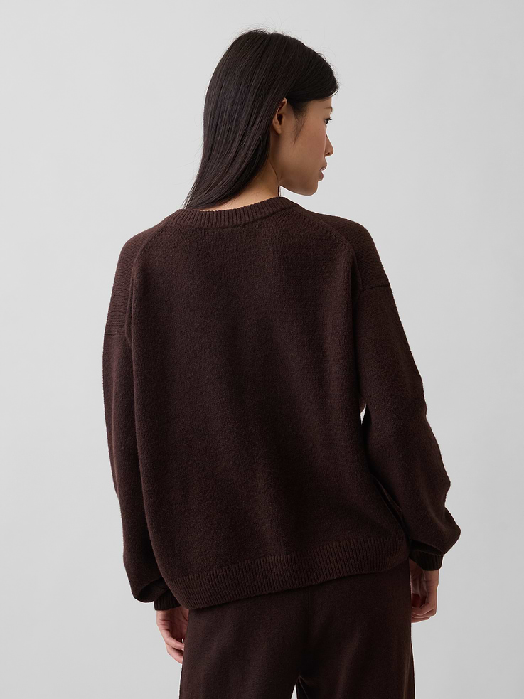 Image number 3 showing, CashSoft Oversized V-Neck Sweater