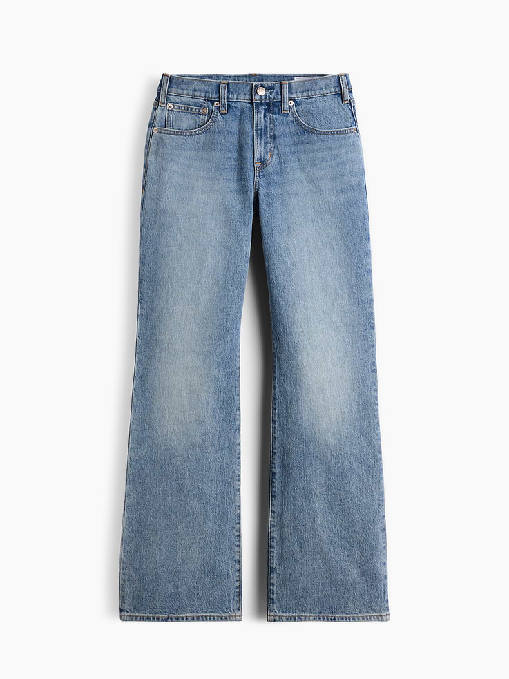 Image number 6 showing, Mid Rise Relaxed Flare Jeans