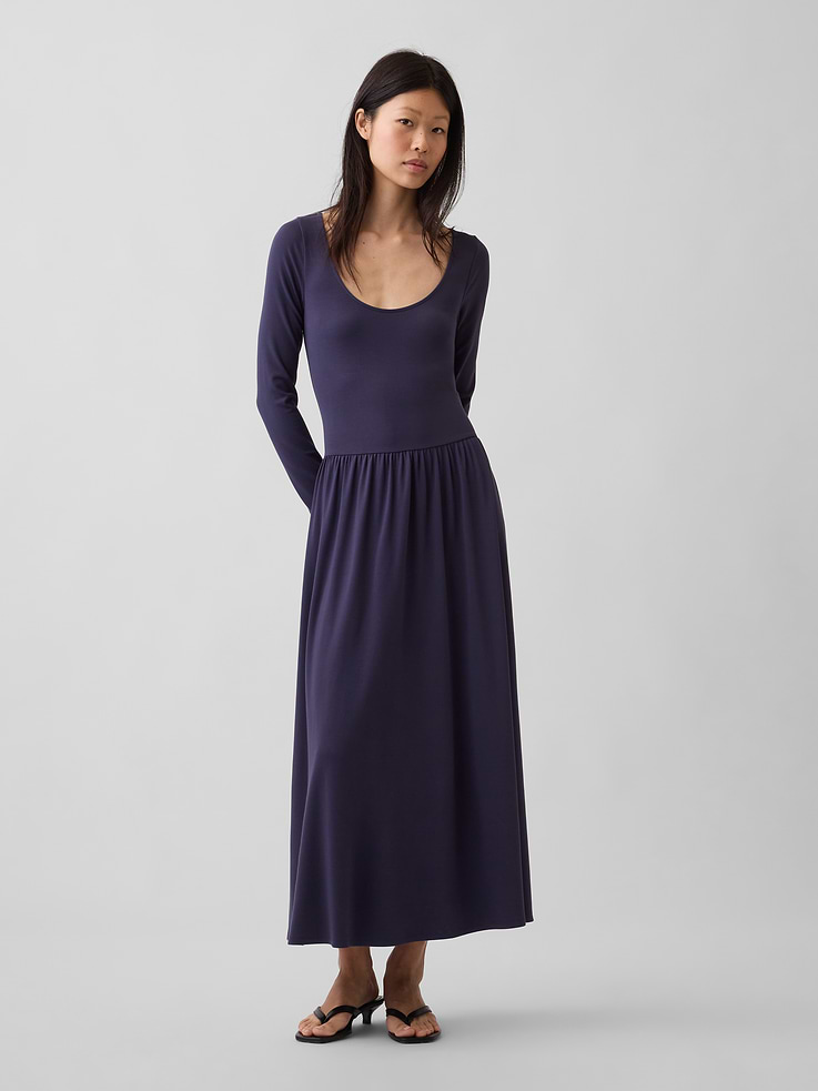 Image number 1 showing, Drop-Waist Maxi Dress