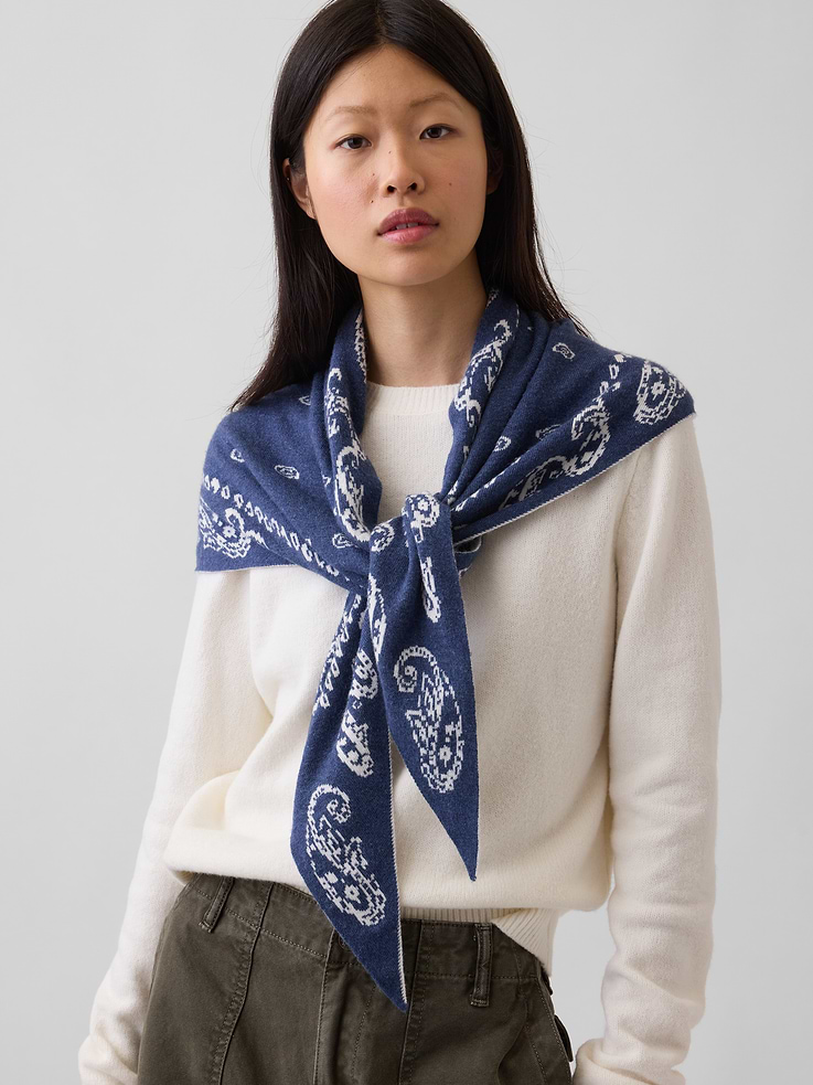 Image number 2 showing, Paisley Triangle Scarf