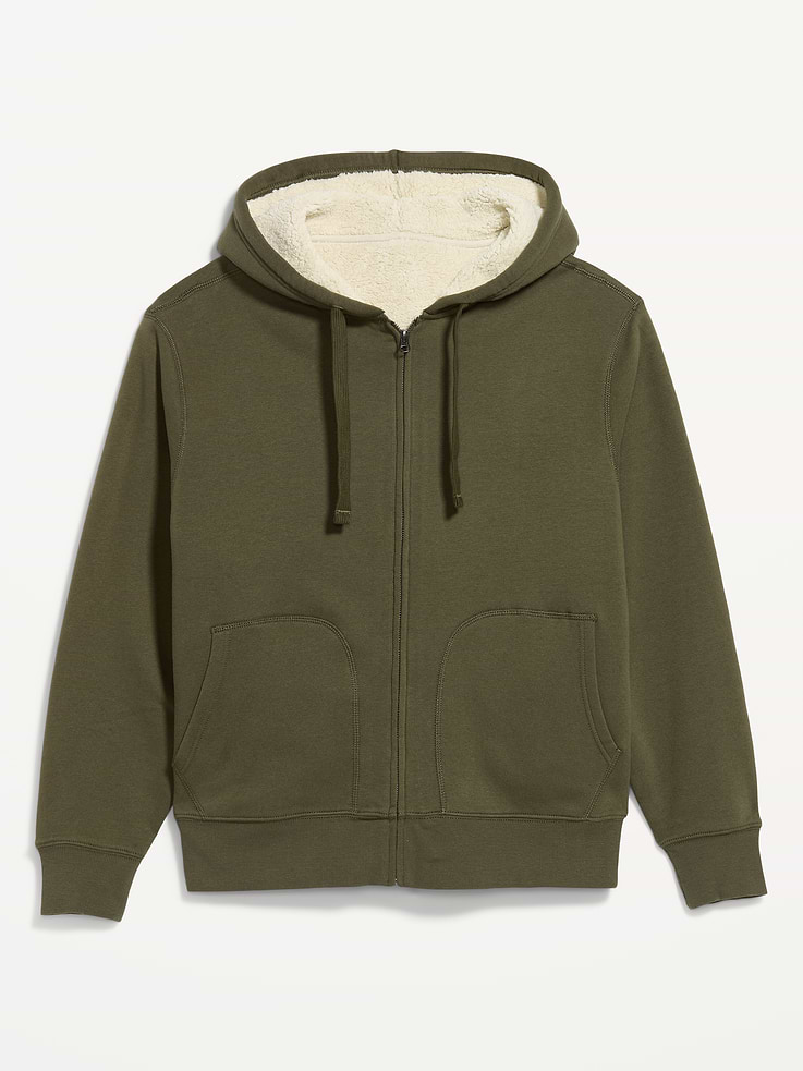 Image 4 of 4, Sherpa-Lined Full-Zip Hoodie