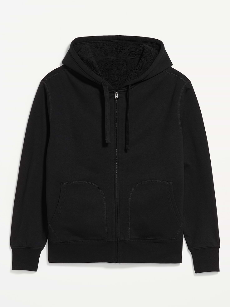 Image 4 of 4, Sherpa-Lined Full-Zip Hoodie