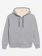 Image 2 of 2, Sherpa-Lined Full-Zip Hoodie