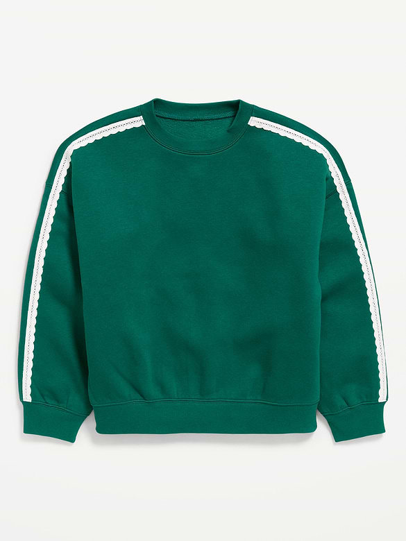 Oversized Long-Sleeve Tunic Sweatshirt for Girls