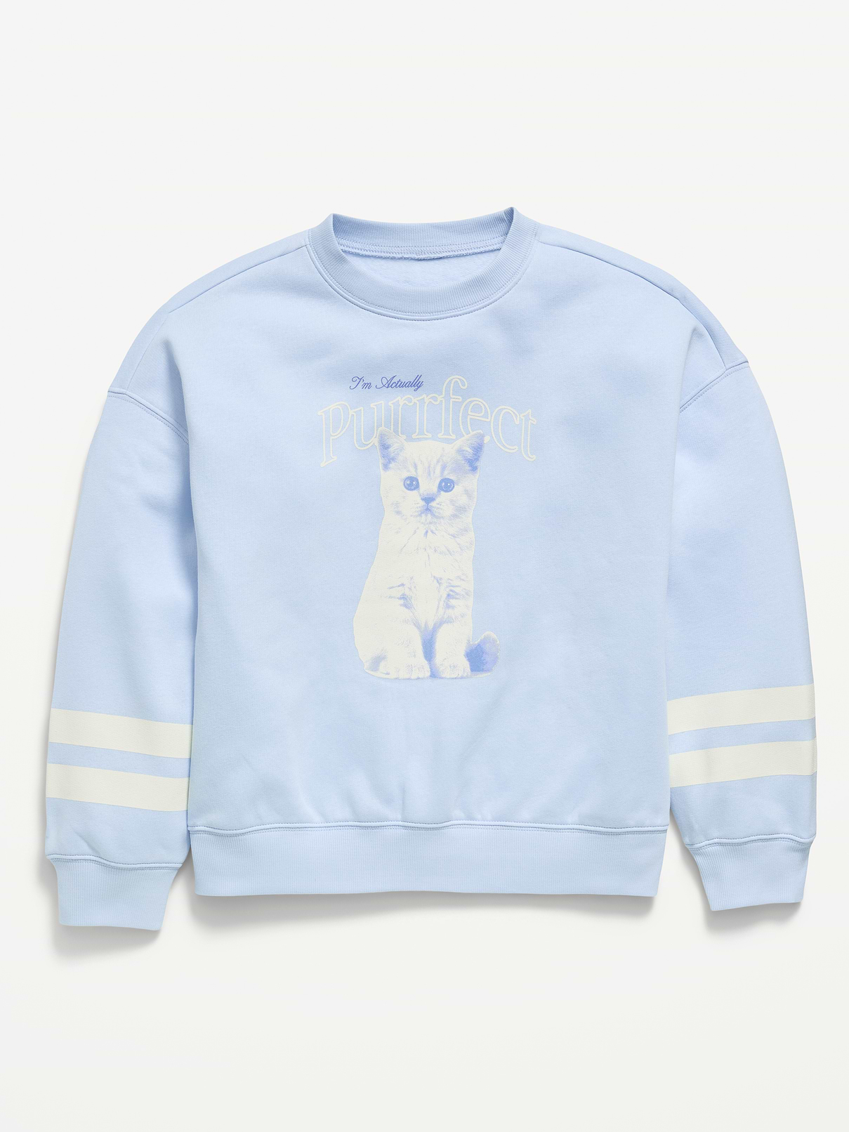 Image 3 of 4, Oversized Long-Sleeve Tunic Sweatshirt for Girls