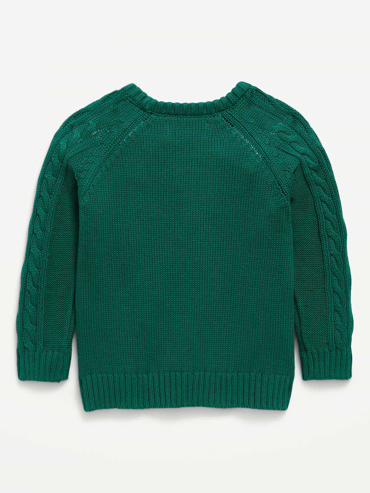 Image 3 of 3, Oversized Gender-Neutral Cable-Knit Sweater for Toddler