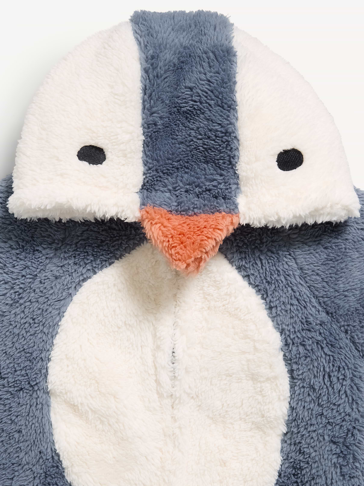 Image 4 of 4, Critter Sherpa Hooded Footed One-Piece for Baby