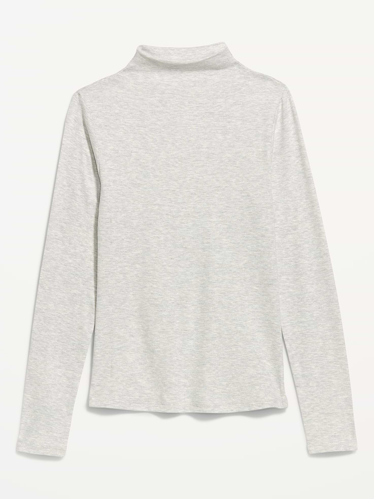 Image 2 of 4, Snug Long-Sleeve Mock-Neck T-Shirt