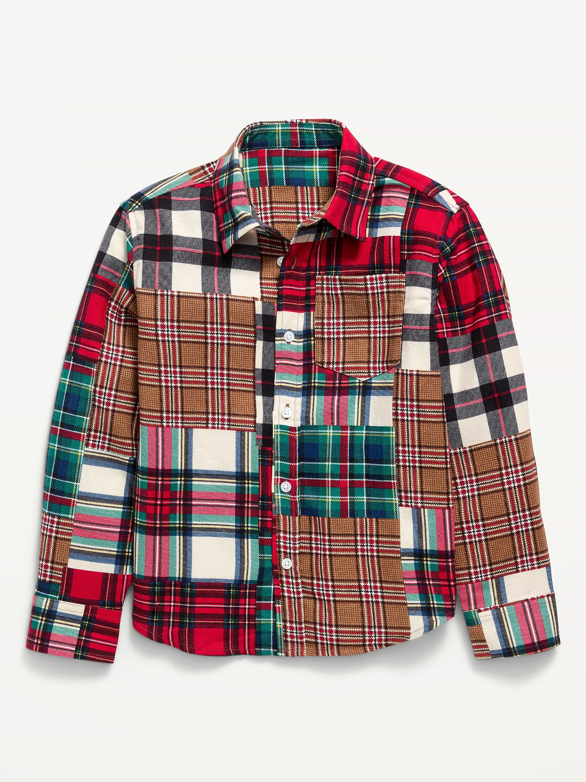 Image 2 of 3, Long-Sleeve Flannel Shirt for Boys