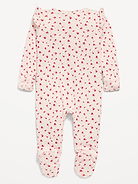 Image 3 of 4, Ruffle-Trim 2-Way-Zip Sleep & Play Footed One-Piece for Baby