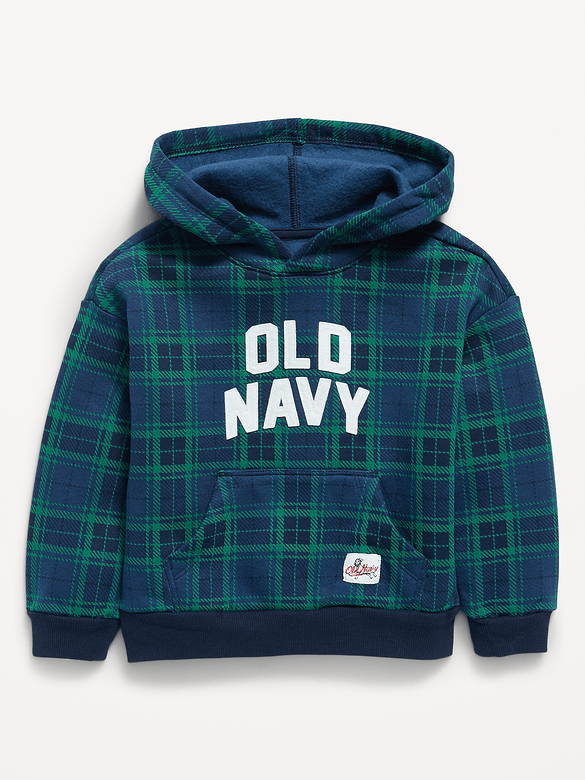 Oversized Unisex Boxy Logo Graphic Pullover Hoodie for Toddler