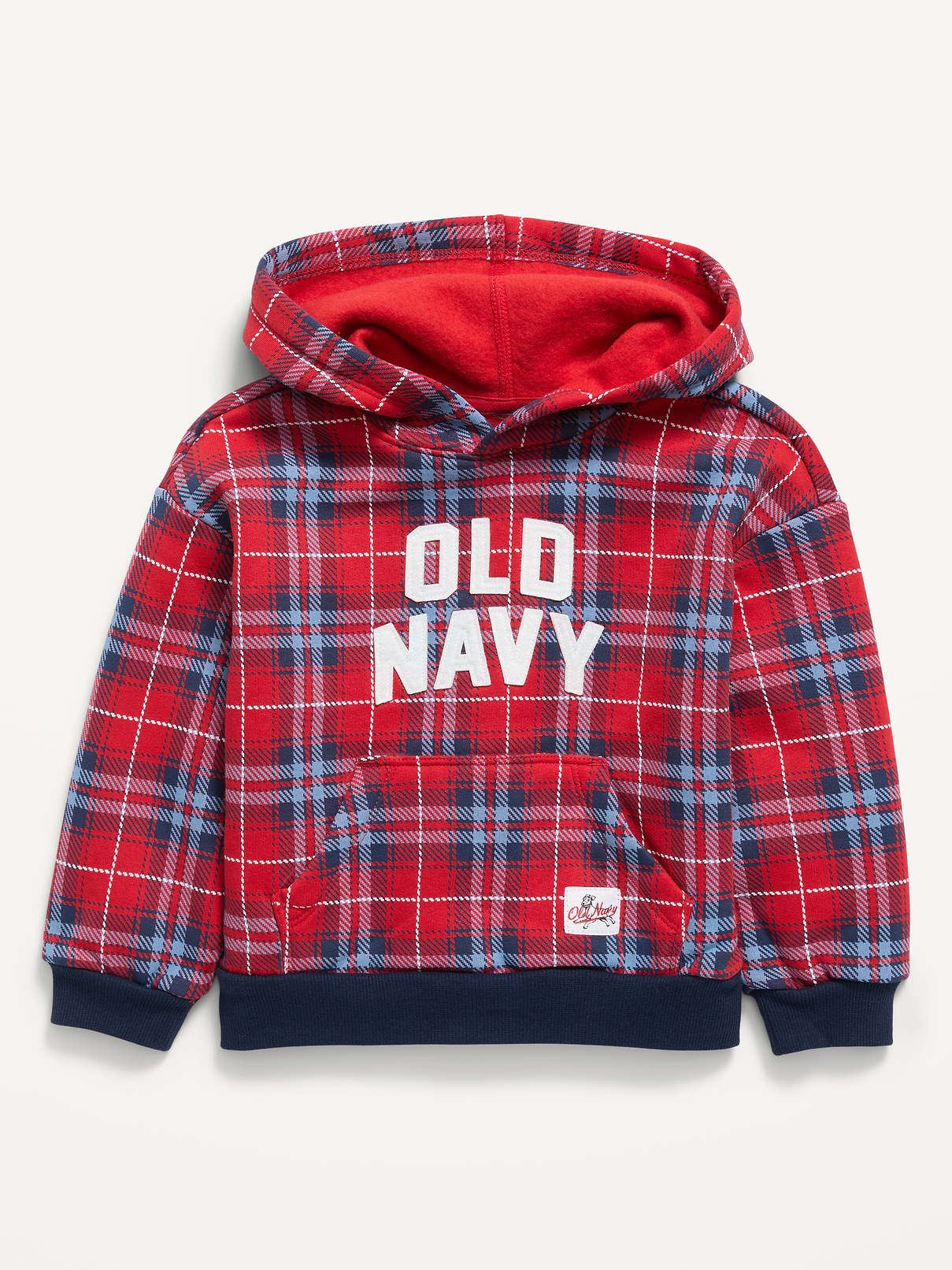 Image 1 of 2, built-in hood, long sleeves, drop shoulders, kangaroo pocket, logo graphic, Product #1186703