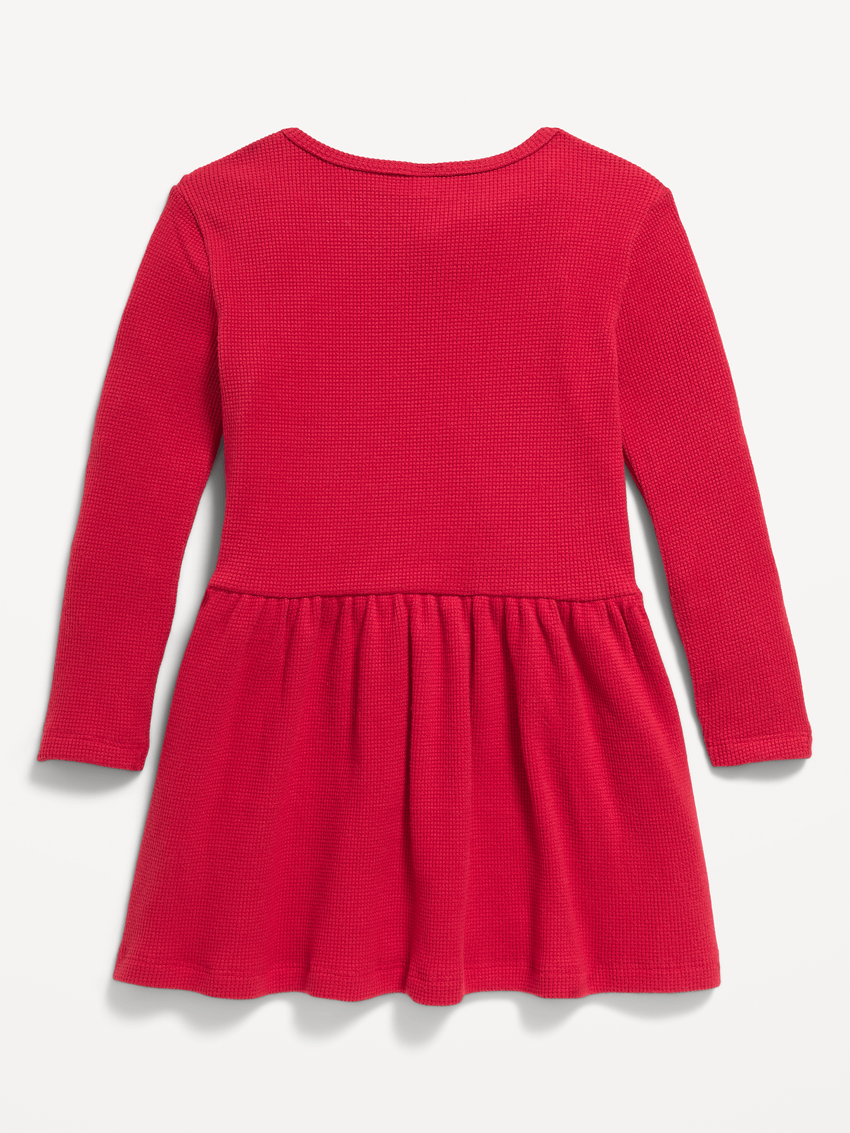 Image 2 of 3, Long-Sleeve Waffle-Knit Graphic Dress for Toddler Girls