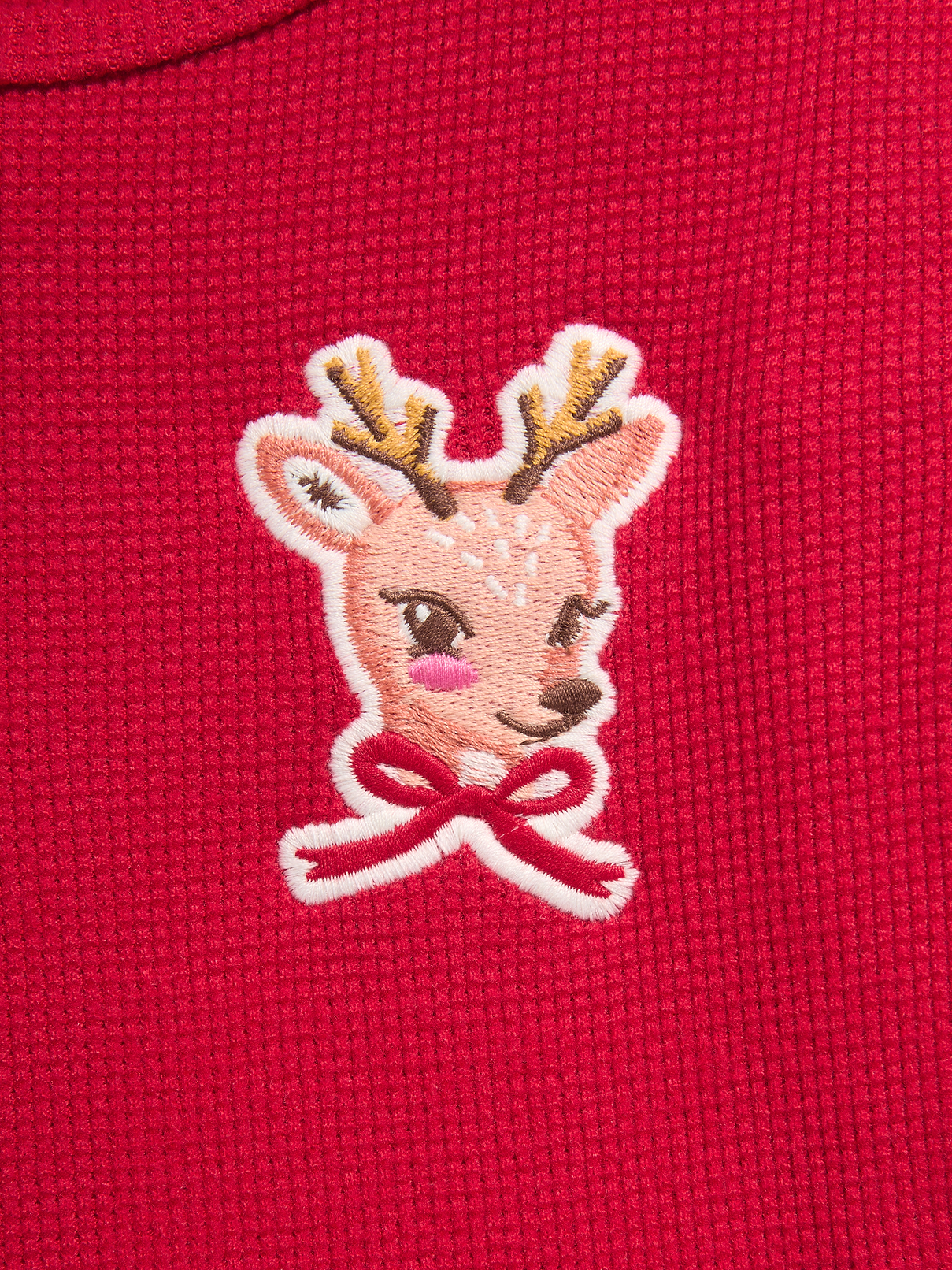 Image 3 of 3, Long-Sleeve Waffle-Knit Graphic Dress for Toddler Girls