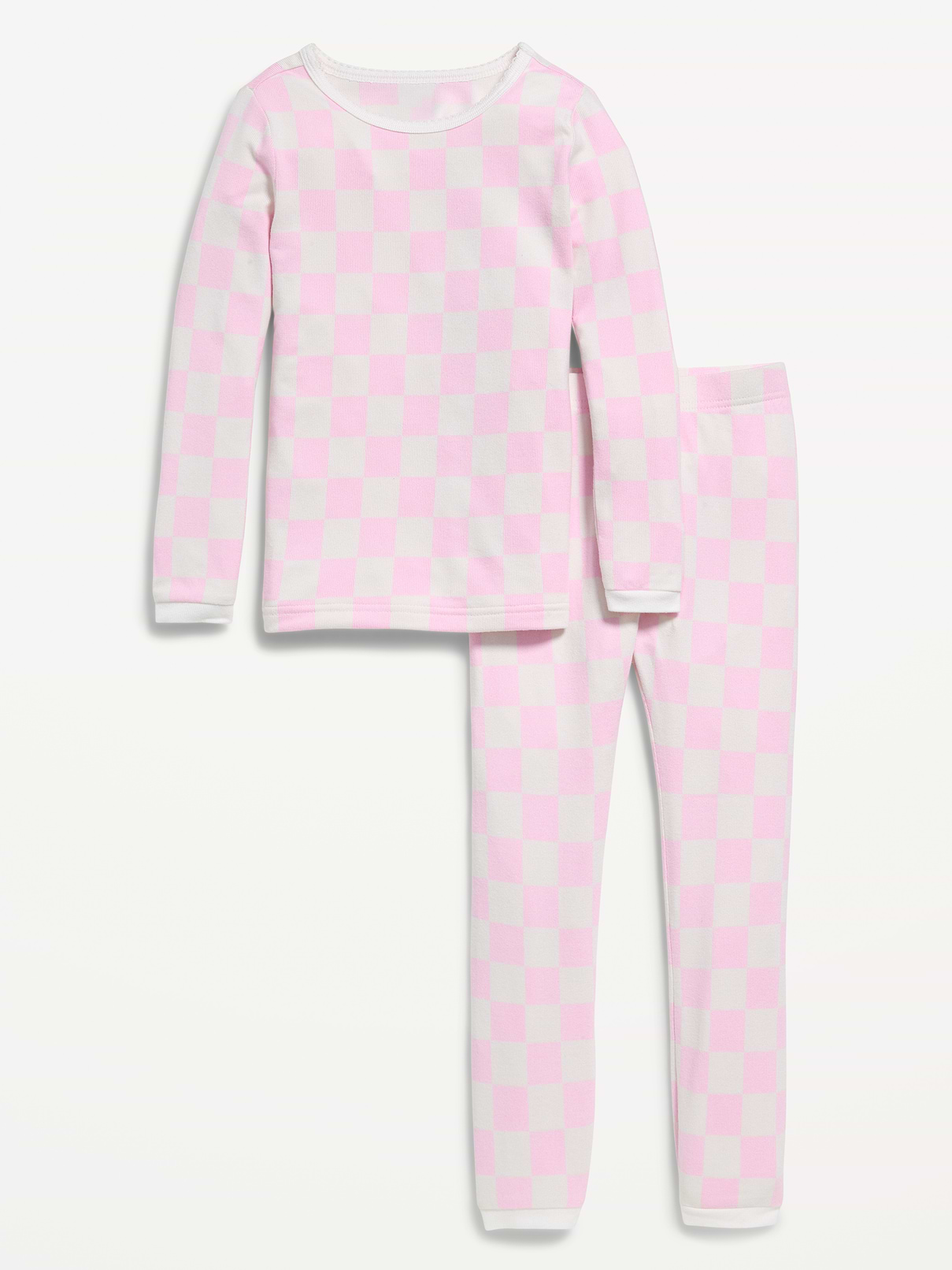 Image 1 of 2, Featuring SoftMode: our snuggliest, softest, brushed jersey., rib-knit crew neck, long sleeves, matching pajama pants, elasticized waist, rib-knit cuffs, Product #1188663