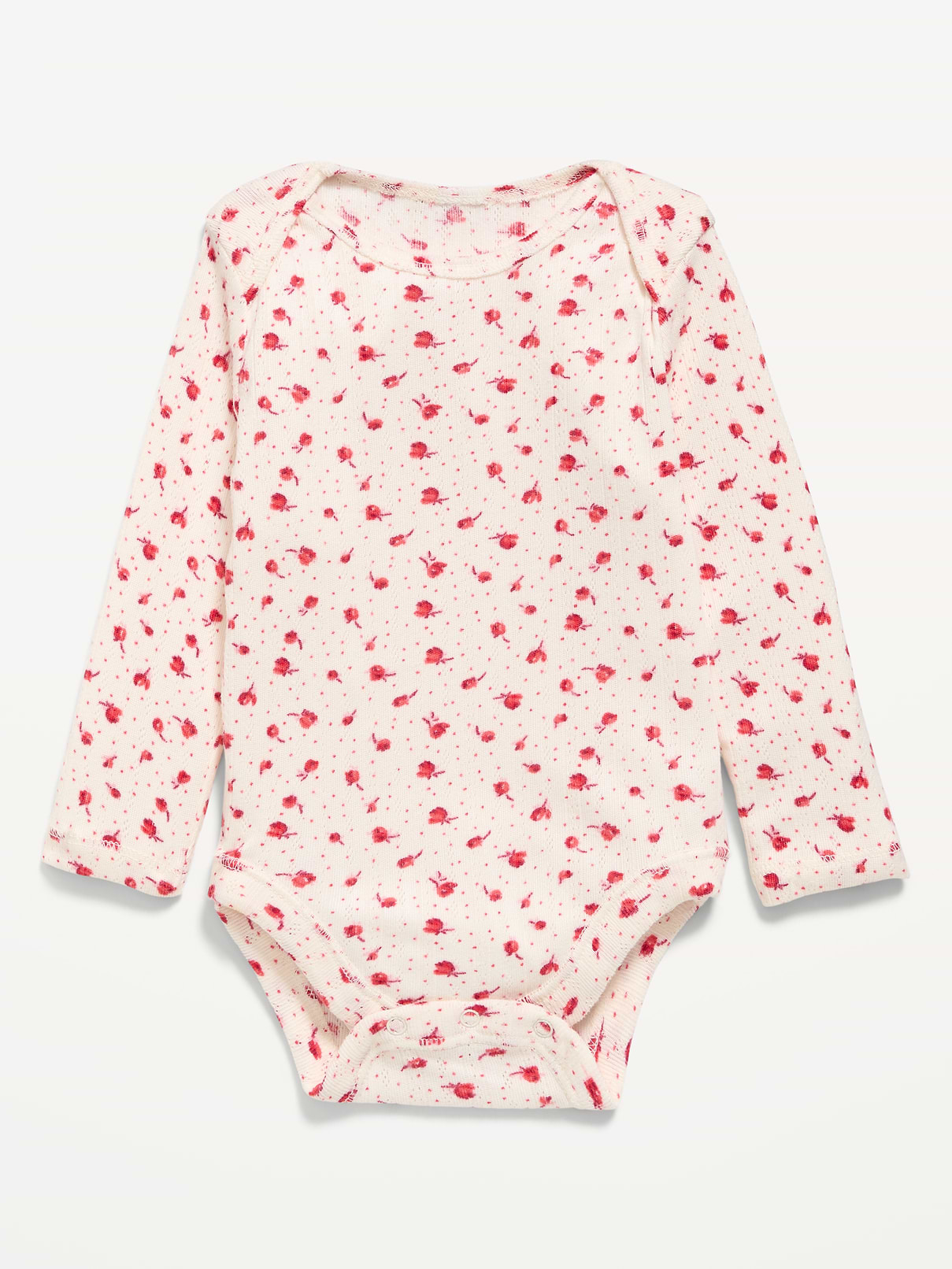 Long-Sleeve Pointelle-Knit Bodysuit for Baby