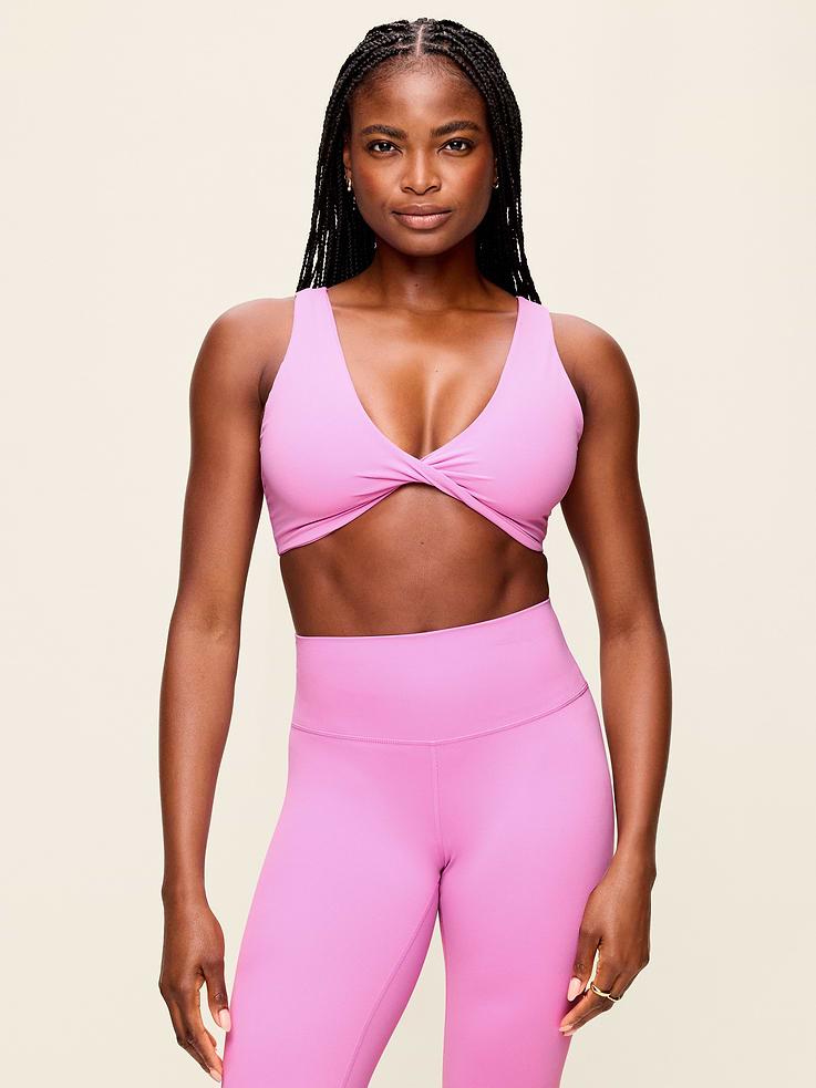 Image 9 of 9, Light Support StudioSmooth Twist-Front Sports Bra