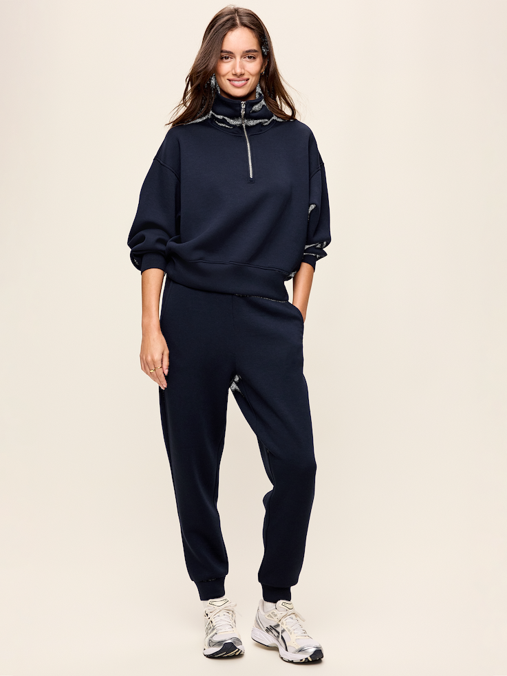 Image number 2 showing, High-Waisted Bounce Fleece Jogger Sweatpants