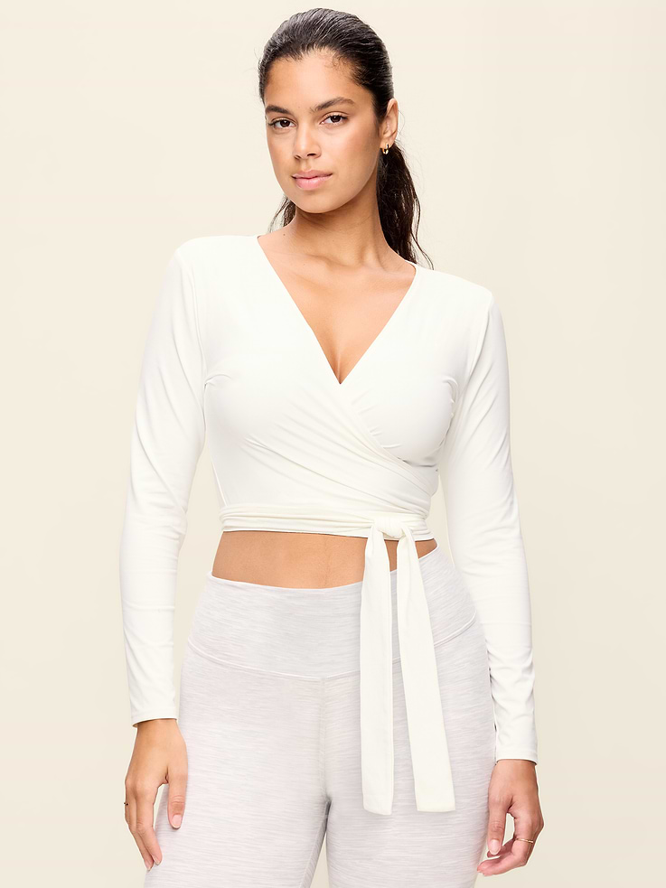Image number 5 showing, StudioSmooth Long-Sleeve Wrap Top