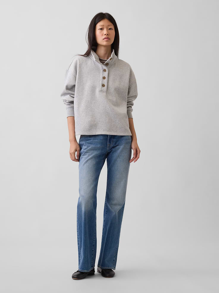Image number 2 showing, VintageSoft Oversized Henley Pullover