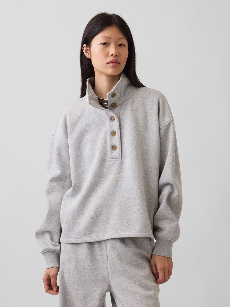 Image number 5 showing, VintageSoft Oversized Henley Pullover