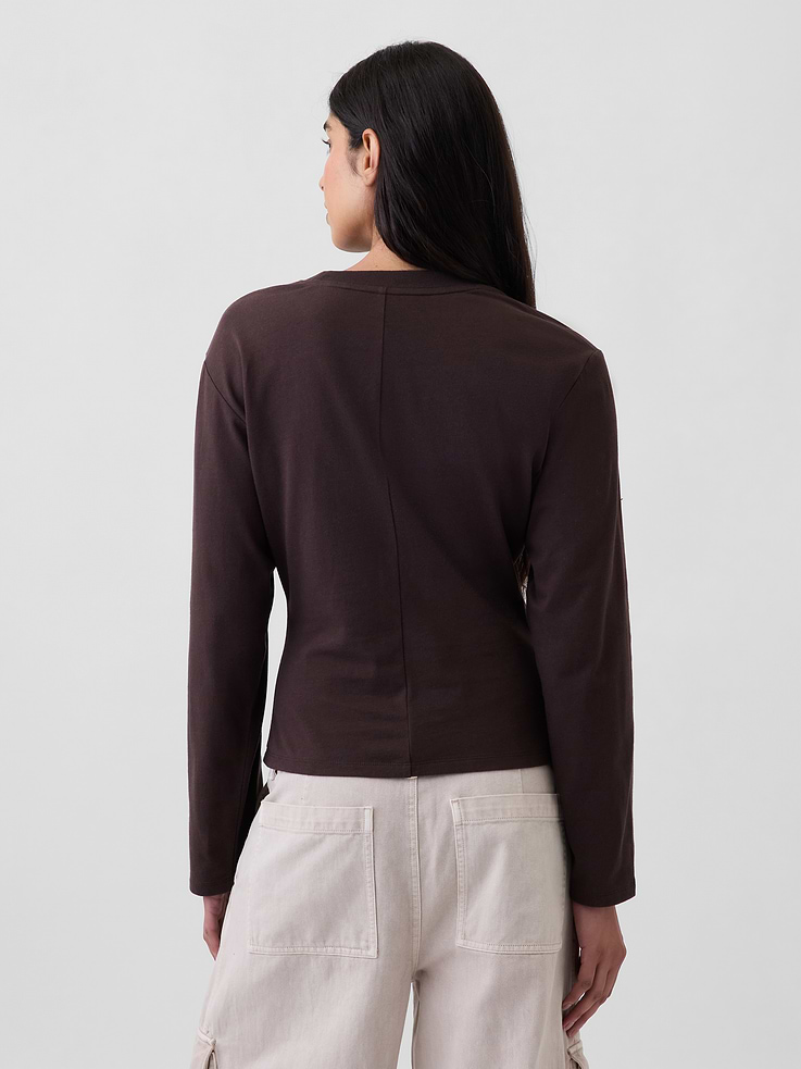 Image number 3 showing, Knit Fitted-Waist T-Shirt