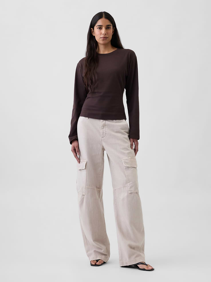 Image number 2 showing, Knit Fitted-Waist T-Shirt