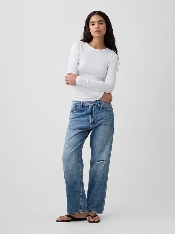 Modern Ribbed Crewneck T-Shirt