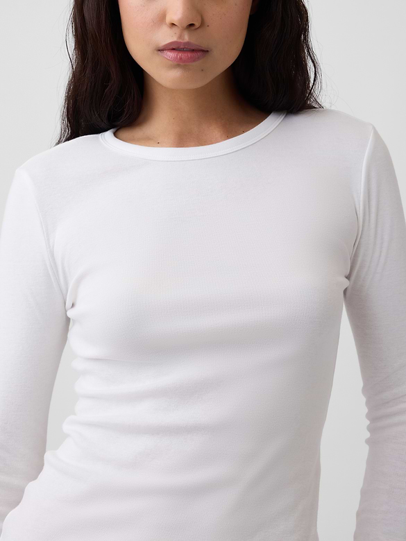 Modern Ribbed Crewneck T-Shirt