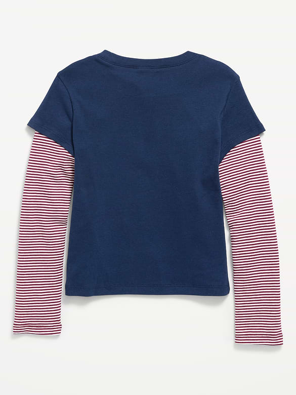 Fitted 2-in-1 Graphic T-Shirt for Girls