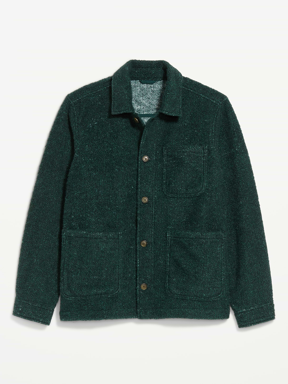 Image 1 of 1, spread collar, long sleeves, full-button front, chest patch pocket, front patch pockets, Product #907461