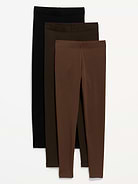 Image 1 of 1, includes 3 pairs of fleece-lined leggings, elastic waist, pull-on style, Product #910805