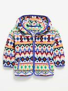 Image 2 of 3, Oversized Hooded Sherpa Jacket for Toddler Boys