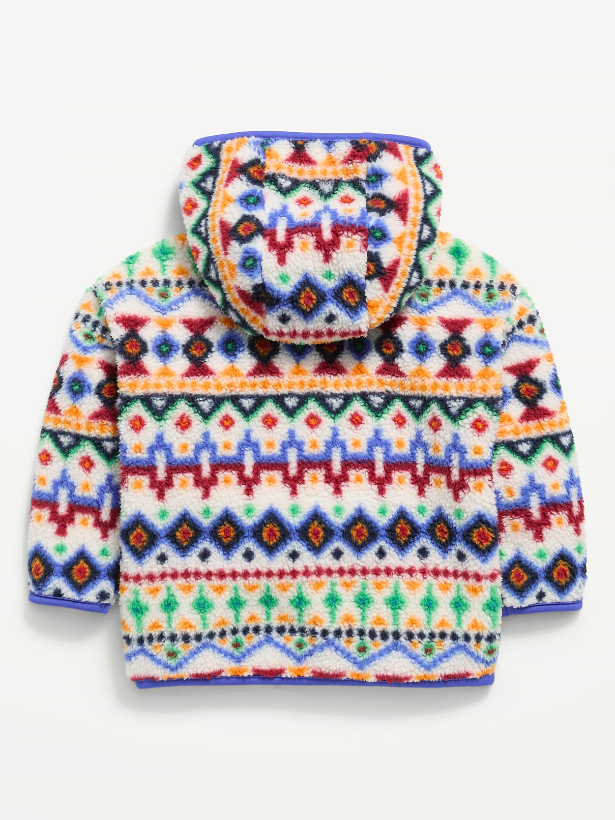 Image 3 of 3, Oversized Hooded Sherpa Jacket for Toddler Boys