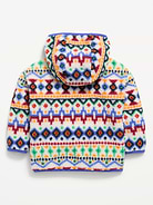 Image 3 of 3, Oversized Hooded Sherpa Jacket for Toddler Boys