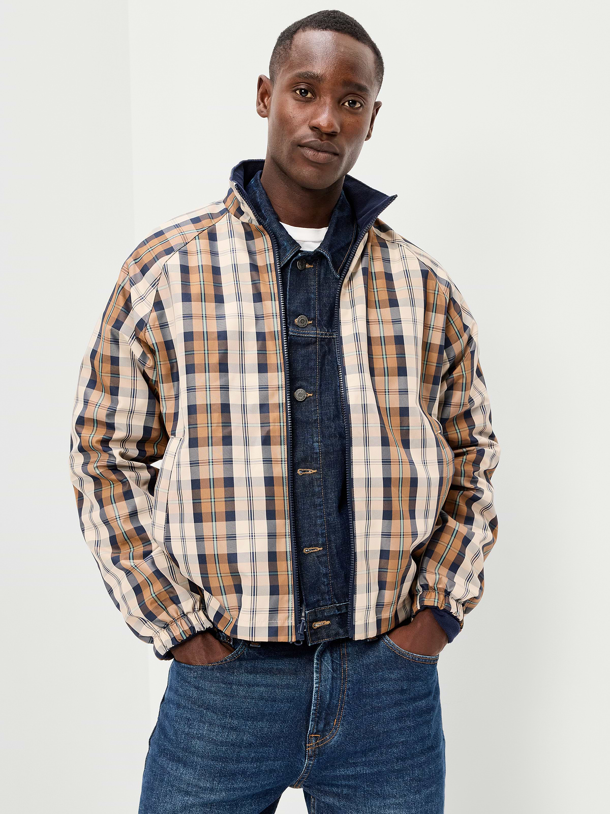 Water-Resistant Reversible Windbreaker Jacket