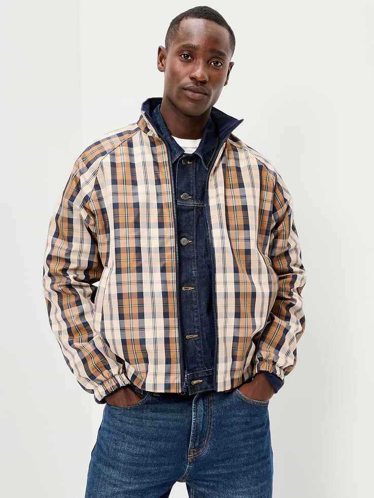 Image number 1 showing, Water-Resistant Reversible Windbreaker Jacket